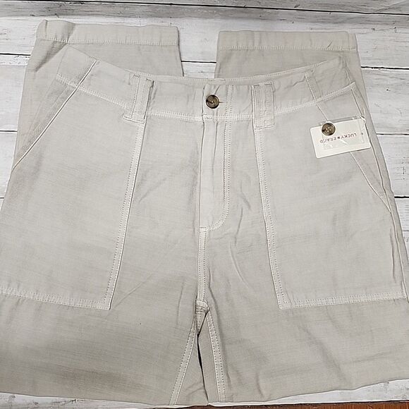 NWT Lucky Brand Women’s Easy Pocket Utility Cropped Pant Size 4 - Picture 1 of 14